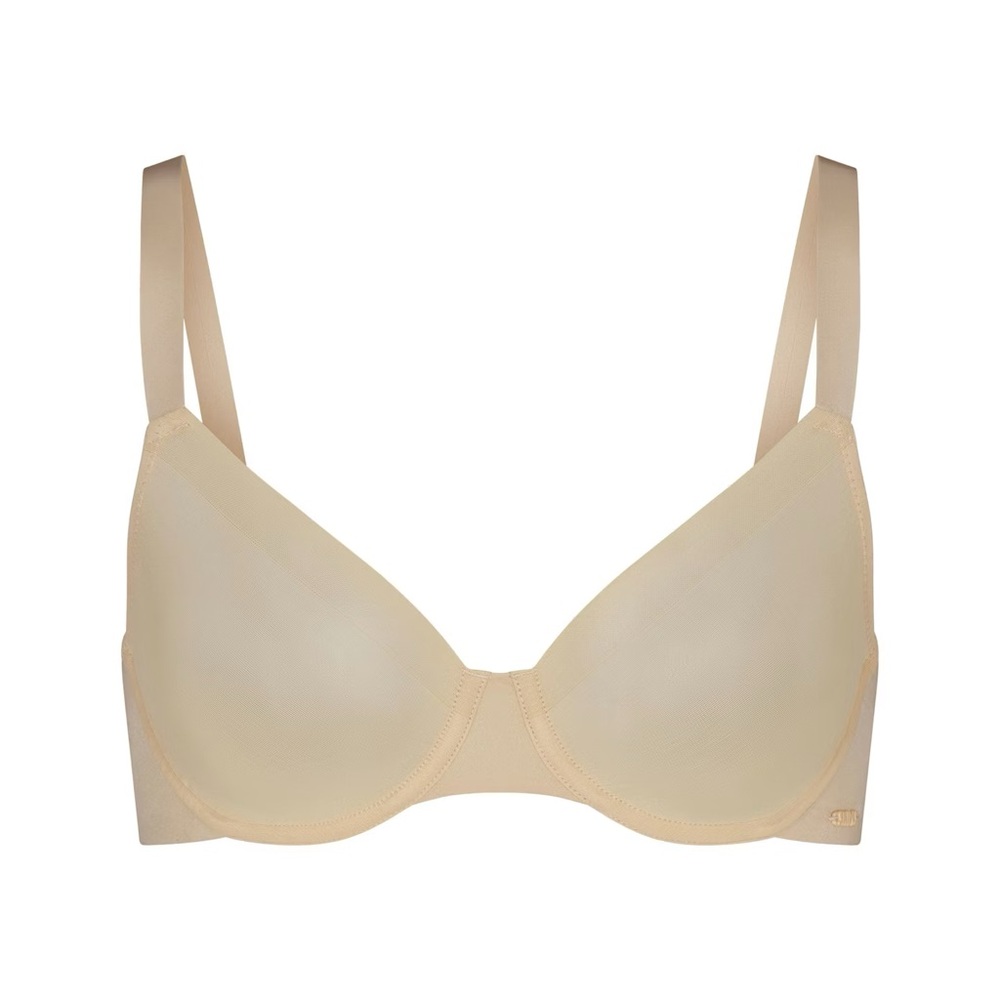 SKIMS No Show Unlined Demi Bra in sand size 36DD